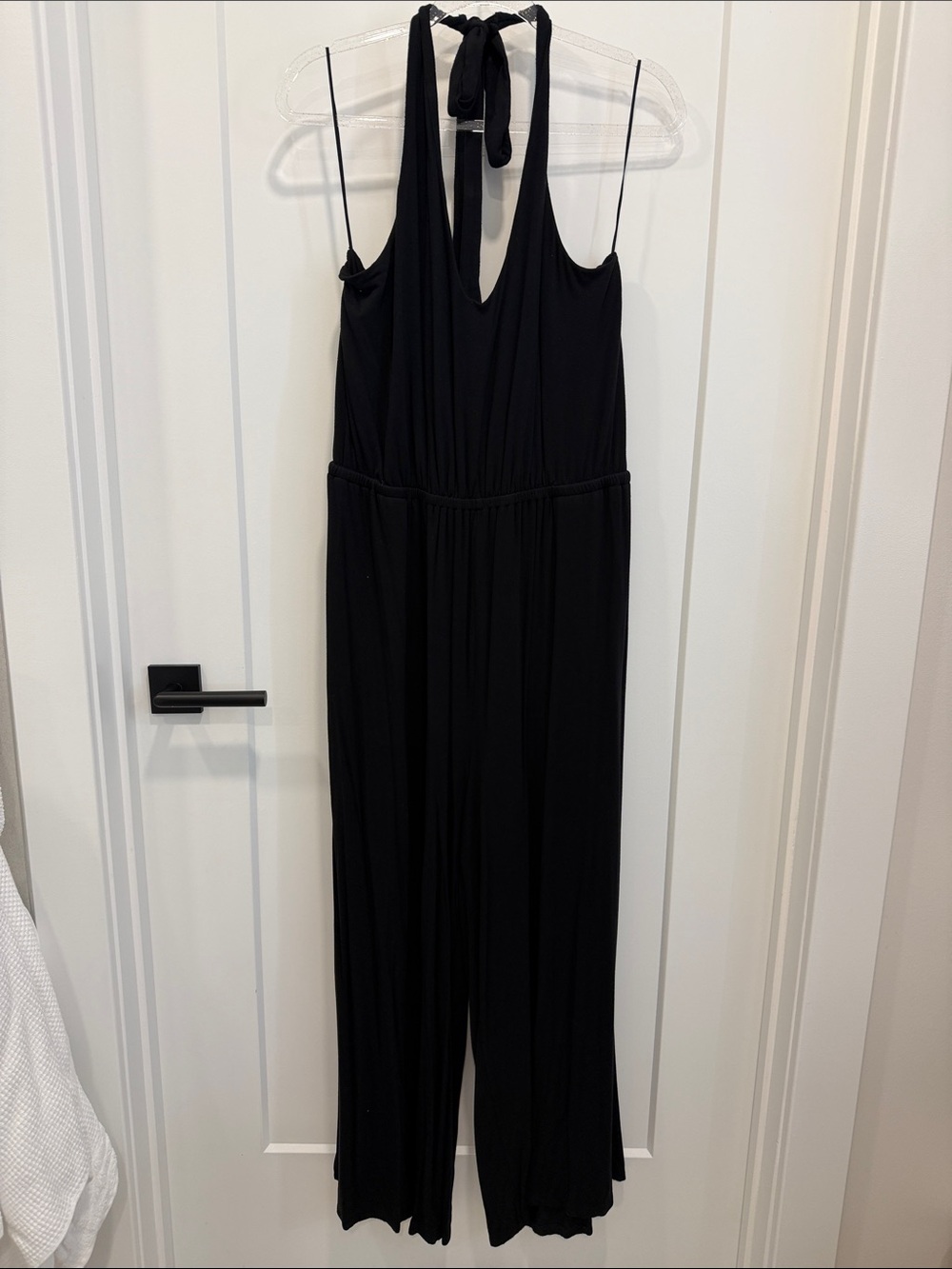 Old Navy Black Halter Wide-Leg Jumpsuit